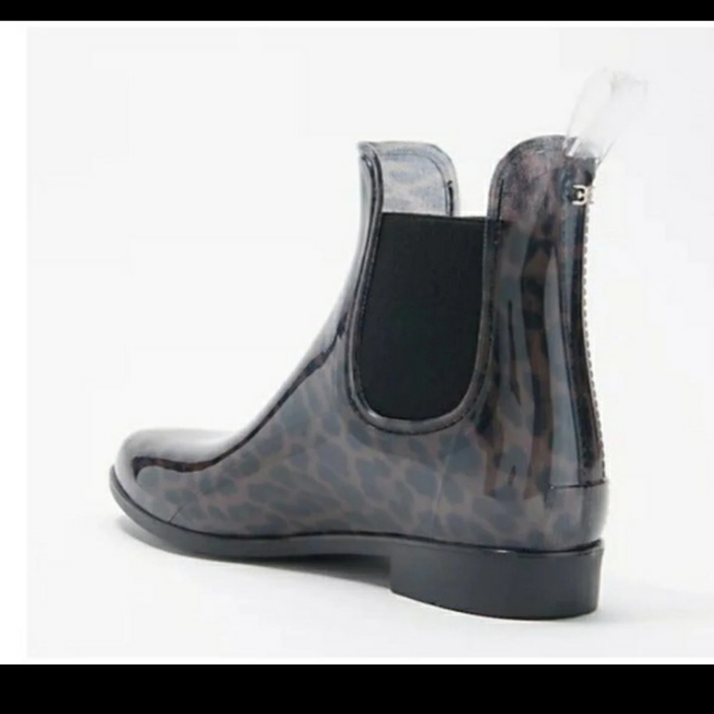 Womens sam eldeman Sz 10 Waterproof Leopard print brown black boots - Picture 3 of 7